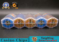 Poker Club Custom Diamond Frosted Chip Case 100 Pieces Of 45mm Combination Chip Holder With Lid Entertainment Board