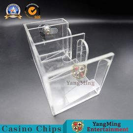Acrylic Thicken Full Transparent Poker Discard Holder 8 Decks With Lock