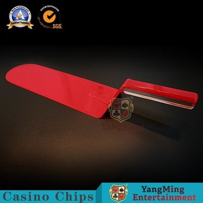 Traditional Big Red Acrylic Plastic Chips Playing Card Shovel YM-BS01