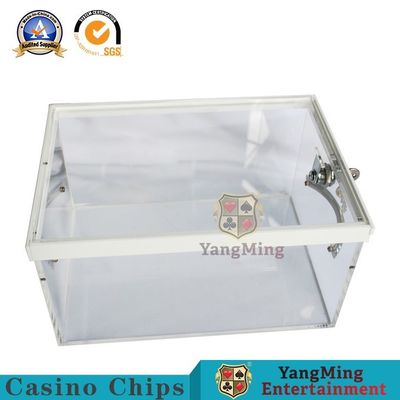 Transparent Acrylic Casino Game Accessories With Lock Drawer