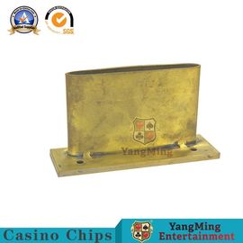 Stainless Steel Casino Game Accessories Gambling Table Anodized Brass Slot Poker Chip And Bill Drop Slot Tip Holder