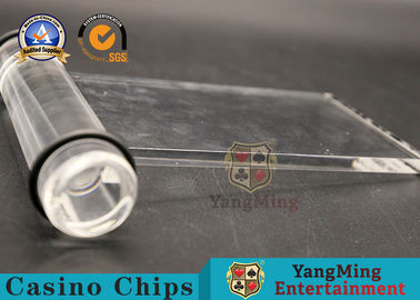 Acrylic Cash Discard Flapper Gambling Table Accessories Metal Box Flapper