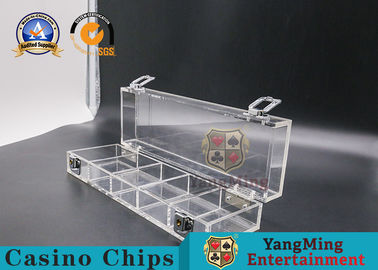 Gambling Poker Chips Box Anti - Counterfeit Chips Double Lock Chip Carrier