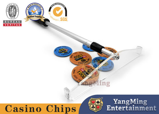 Anti Counterfeiting Chip Countertop Poker Chip Rake Aluminum Alloy