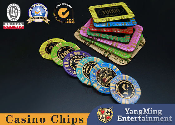 4mm Thickness Low Denomination  Acrylic Plastic Casino Chips Anti Counterfeiting