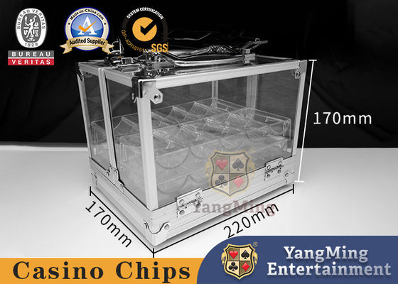 주문 Acrylic Casino Chip Case – Holds 600 Poker Chips with 6 Trays 온라인 제조