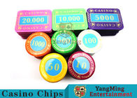 Casino Crystal Personalized Poker Chips Set With Multi - Color Can Be Choosed