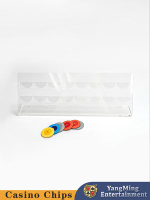 주문 16Pcs 클레이 포커 칩 디스플레이 랙 도박 룰렛 테이블 게임 아크릴 칩 저장 랙 온라인 제조