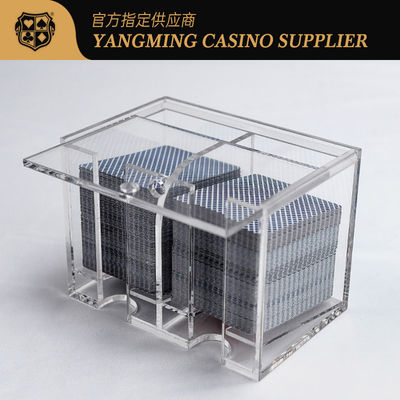 주문 8 Deck Casino Grade Acrylic Clear Scrap Card Case Holder Club Poker Game Tabletop Discard Holder 온라인 제조