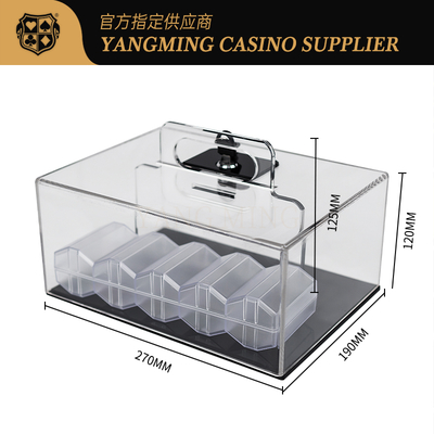 주문 Acrylic Poker Chip Holder - 400 Capacity Texas Hold'em Storage Case 온라인 제조