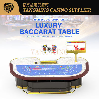 주문 10 Persons High Quality Poker Table Solid Wood Baccarat Gambling Table For Sale 온라인 제조