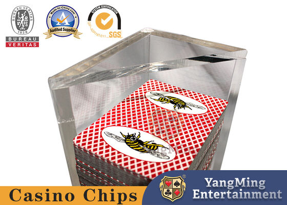 주문 드래곤 타이거 바카라 아크릴 카지노 폐기물 보관기 삼각형 투명한 운반기 드롭 보관기 온라인 제조