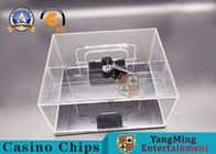 Texas Hold 'em 400 - Yard Mobile Chip Lockable Cash Box Thickened Full Transparent Chip Box Spot Club Dedicated
