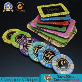 주문 13.5g 직사각형 포커 칩 / 갬블링 테이블 플라스틱 RFID 자외선 카지노 포커 클럽 VIP 칩 온라인 제조