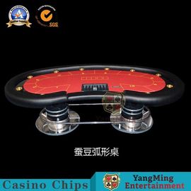 주문 방수 원단 테이블 탑과 8-10 사람 달걀 모양 카지노 폴드형 포커 테이블 텍사스 Hold'Em 주도하는 테이블 온라인 제조