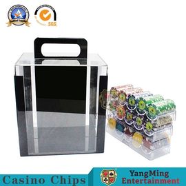 주문 1000PCS 포커 라운드 칩 캐리어 핸들 가득 찬 투명한 칩 건 온라인 제조