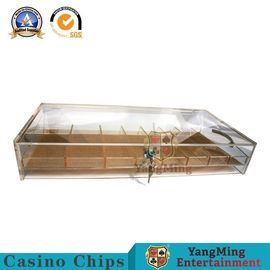 주문 SGS 카지노 칩 트레이 클럽 골드 와이어 하단 구조 8 열 UV RFID 칩 핸들 캐리어 온라인 제조