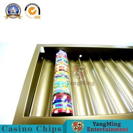 주문 카지노 칩 트레이 크레이 칩 홀더를 300-500Pcs 14g명 거는 하나의 층 고급 금속 메탈 온라인 제조