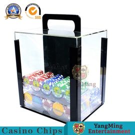 주문 1000 Pcs 40 밀리미터 카지노 포커 칩을 위한 트레이와 도박 RFID 칩 아크릴 캐리어 가지고 다닐 수 있는 포커 칩 지지틀 온라인 제조