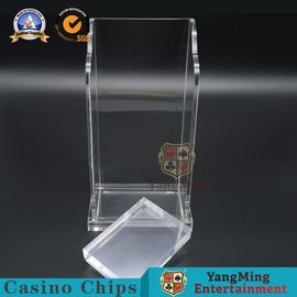 주문 가득 차있는 명확한 아크릴 상인 카드 홀더 8 갑판 표준 트럼프패 버리기 운반대 온라인 제조