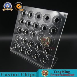 주문 가득 차있는 명확한 아크릴 부지깽이 칩은 25pcs 둥근 칩 진열대를 쌉니다 온라인 제조
