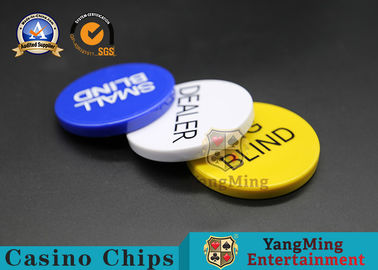 주문 50*6mm 카지노 게임 부속품 택사스 부지깽이 Vip 클럽 상인 전념하는 큰 눈 먼 작은 단추 카지노 테이블 온라인 제조