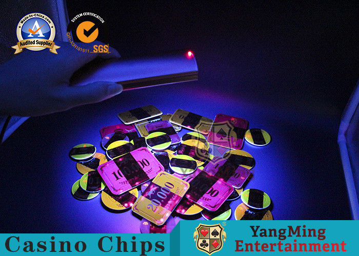 Gold Money Security UV Lamp Checker RFID Poker Chips Purple Security Core Light