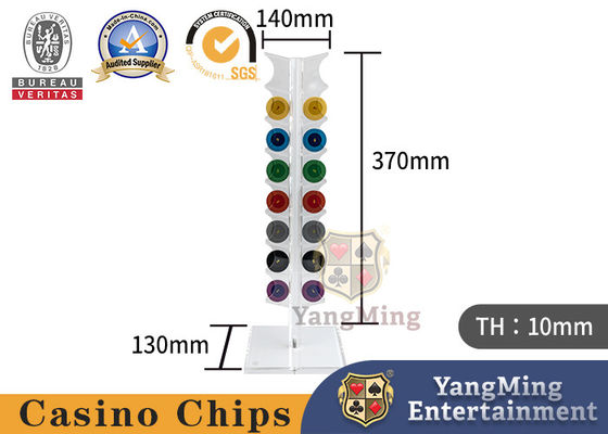 룰렛 바카라 도박 포커 테이블 칩 꽉 차 투명 25pcs 둥근 칩 보유자