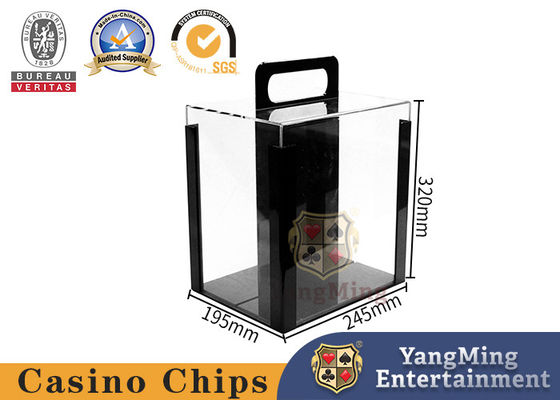 공장 도매 주문형 1000 pcs 40mm 칩 캐리어 포커 칩 케이스 맑은 아크릴 포커 칩 캐리어 박스