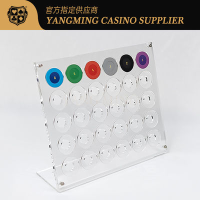 30pcs 40mm 아크릴 칩 랙 카지노 사용자 지정 룰렛 테이블 칩 디스플레이