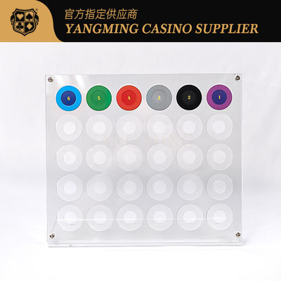 30pcs 40mm 지름 룰렛 구멍 아크릴 포커 칩 디스플레이 스탠드 홀더 포커 칩 랙