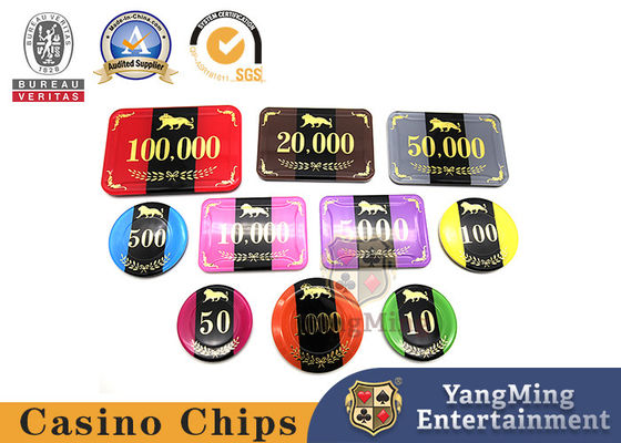 사용자 지정 아크릴 트리플 칩 RFID 도박 칩 카지노 테이블 게임용 가치 칩