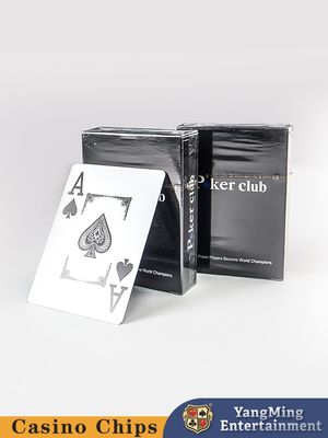 물과 눈물 저항성 PVC 플라스틱 큰 인쇄 280gsm 블랙 박스 텍사스 홀드 엠 포커 게임을 위한 카드 게임