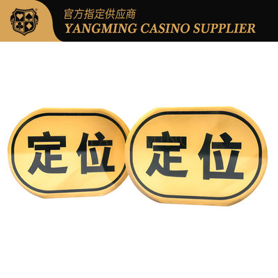 카지노 포커 게임을 위한 방수 금메달 실크 스크린 바카라 마커 계란형