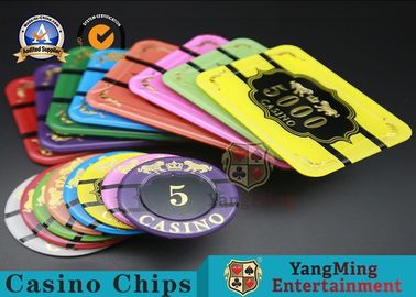 Acrylic Crystal Gold Stamping Chip Baccarat Poker Table Game Table Chip