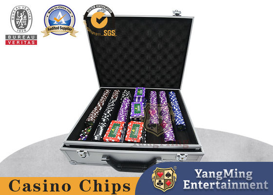 Round 14g Clay Personalised Casino Poker Chip Set With Metal Core