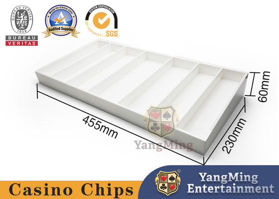 High-Quality White ABS Plastic Countertop Baccarat Texas Chip Tray Gambling Table Dedicated