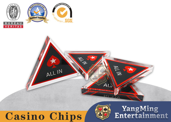 텍사스 Hold'em 클럽 게임대 테이블은 삼각 위치결정 카드 딜러 단추에서 모두를 달성합니다